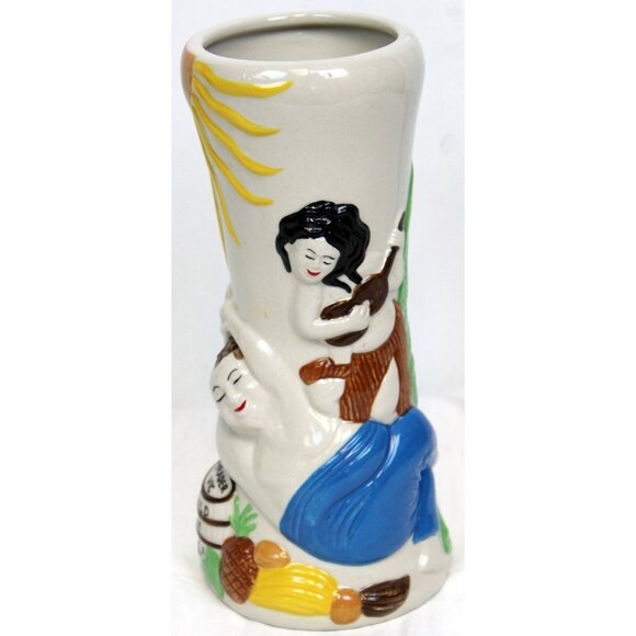 2015 trader Vic's Fog Cutter Tiki Mug Vase Ceramic Hula Girls Classic Fine Rum - Picture 1 of 9